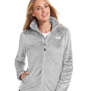 Grey Fuzzy North Face